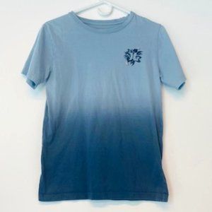 HURLEY Kids' T-Shirt, Blue Fade Casual Surf Tee / Unisex Kids' Size L- 17" Chest